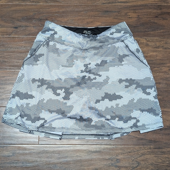 Unlisted Pants - Athletic Skort Pixelated Camo Print White, Gray, and Black